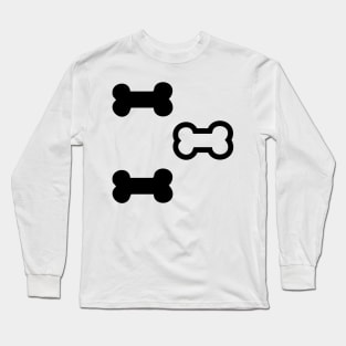 black dog bones design Long Sleeve T-Shirt